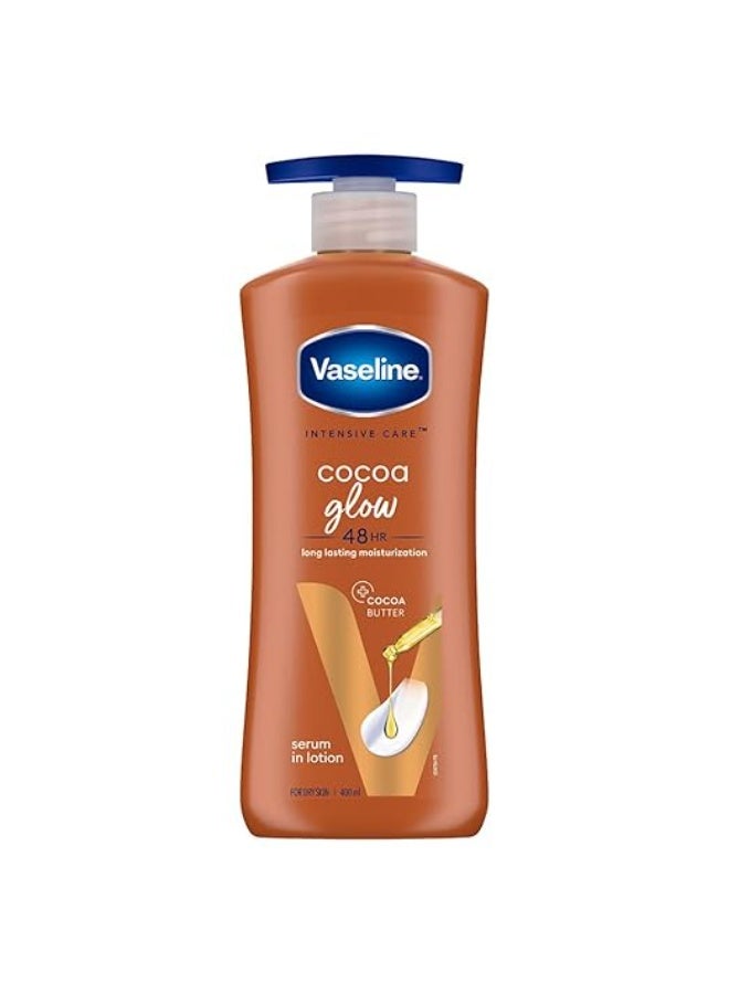 Vaseline Cocoa Glow Serum In Lotion, 400 ml | 100% Pure Cocoa & Shea Butter for Glowing & Soft Skin - Image 1